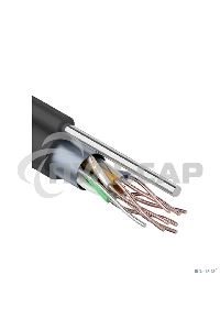 Кабель витая пара PROconnect FTP 4PR 24AWG, CAT5e, наружный (OUTDOOR) + ТРОС*1 (бухта 305 м)