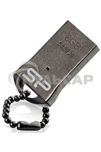 Флешка USB R/W Silicon Power 8 Gb Touch T01 SP008 Gb,UF2T01V1K USB 2.0 черный/серебристый