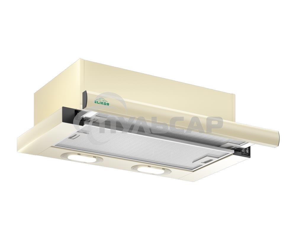 Вытяжка встраиваемая Elikor Интегра 50П-400-В2Л кремовый, 50 см, 400 куб. м/ч, 57 дБ