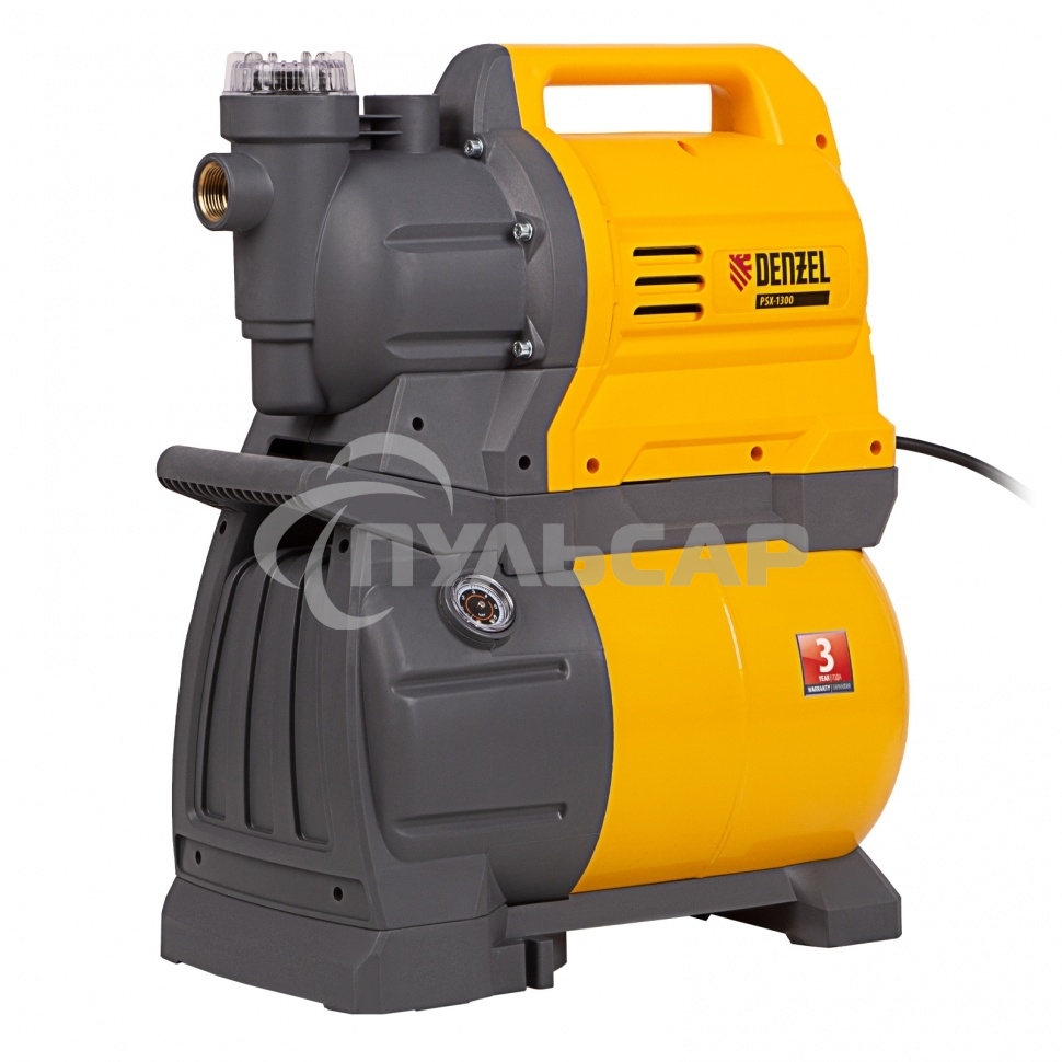 Насосная станция Denzel PSХ1300х-pro 1300Вт 4500л/ч ресивер 24л подъем 48м
