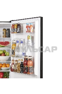 Холодильник Maunfeld MFF185NFSB10 черная нержавеющая сталь двухкамерный инвертор 240/100л морозилка снизу, No Frost