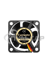 Вентилятор для корпуса ExeGate ExtraSilent ES04020S3P-5 черный, 40 мм, 4800 об/мин, 21 дБ, 3 pin