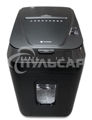 Шредер ГЕЛЕОС АП40-4, DIN P-4 (4 ур-нь секр.), фрагмент 3,9х12мм, АВТОПОДАЧА 170 лист (70г/м2), пл.карты/скрепки/скобы, 37 литров