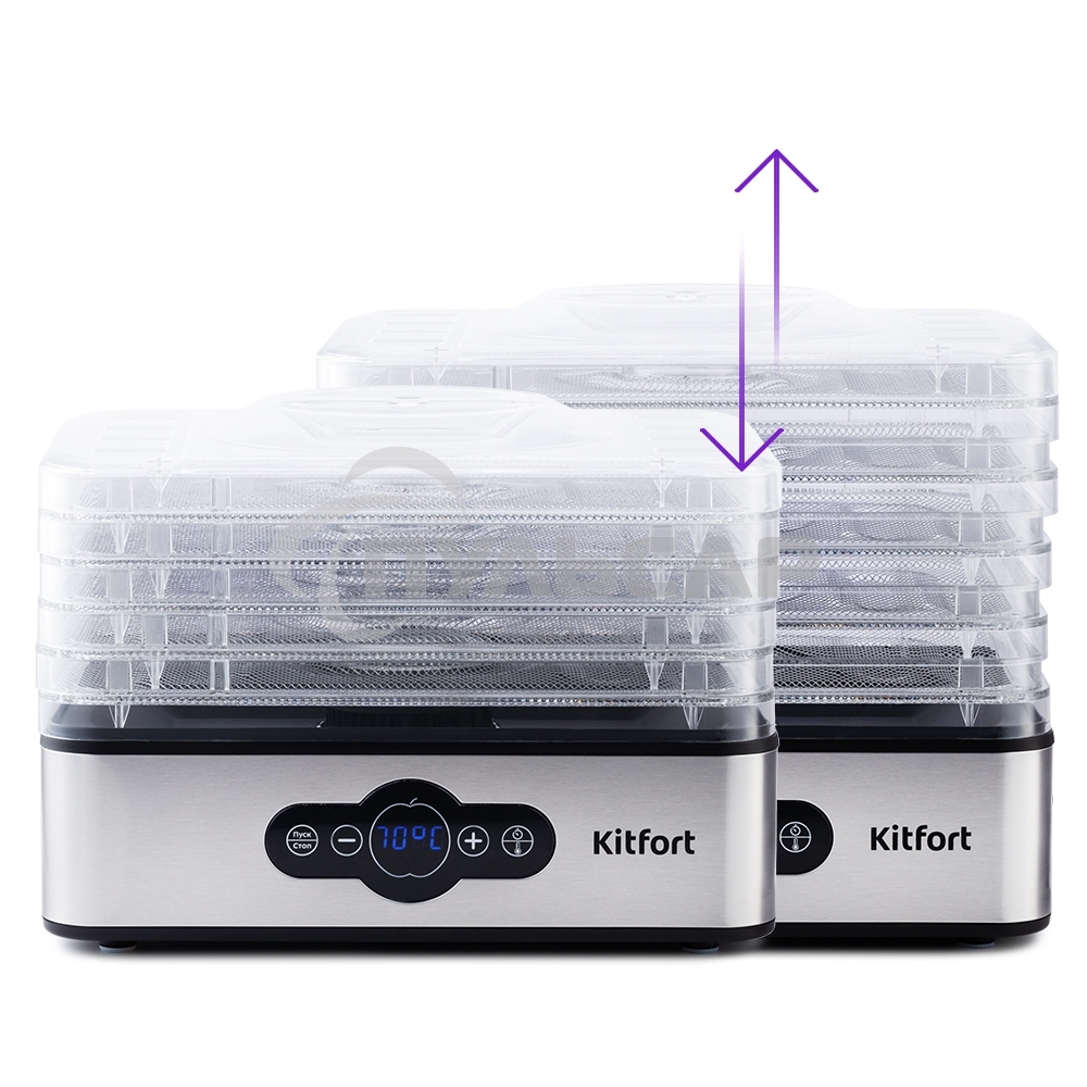 Сушилка для овощей и фруктов Kitfort KT-1914 5под. 240Вт черный