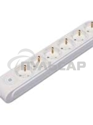 Колодка удлинителя 6-м с заземл. защ. шторки с выкл. Makel N6310000