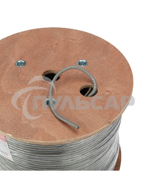 Кабель витая пара Rexant F/UTP, категория 6, ZH нг(А)-HF, 4PR, 23AWG, внутренний, серый, 305м