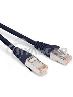 Патч-корд Hyperline F/UTP, экранированный, Cat.5е, LSZH, 5 м, черный PC-LPM-STP-RJ45-RJ45-C5e-5M-LSZH-BK