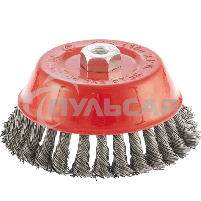 Щетка Matrix для УШМ, 150 мм, М14, Чашка, крученая проволока 0,8 мм