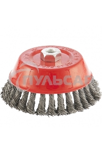 Щетка Matrix для УШМ, 150 мм, М14, Чашка, крученая проволока 0,8 мм