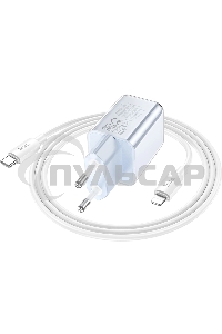 Сетевое зарядное устройство Hoco N47 Glorious 30W 3A (PD) белый PD30W