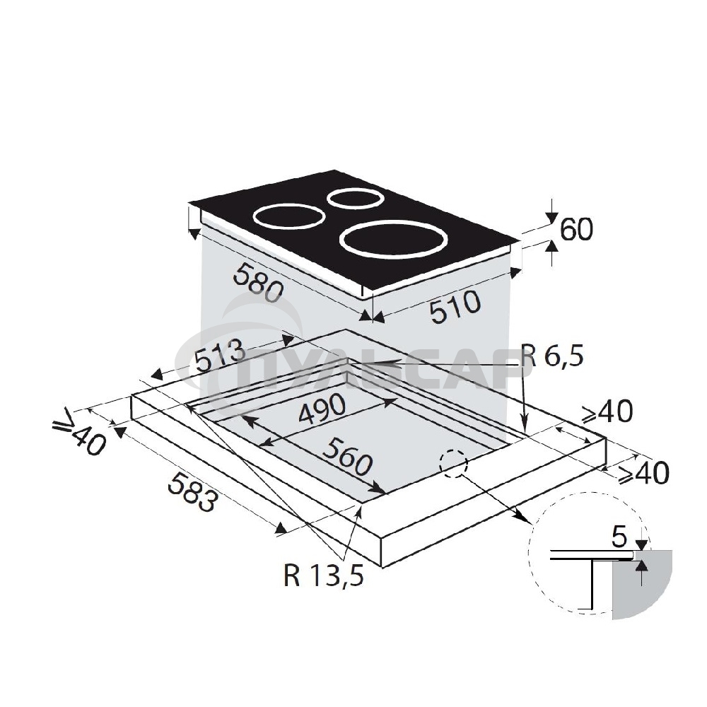 Индукционная варочная панель Brandt, 4 варочных зоны, 14 уровней мощности, индикация остаточного тепла, таймер, Ultraboost, белый
