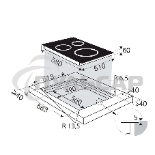 Индукционная варочная панель Brandt, 4 варочных зоны, 14 уровней мощности, индикация остаточного тепла, таймер, Ultraboost, белый
