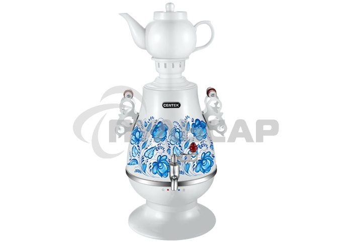 Самовар Centek CT-0091 A (белый+рисунок) 4.0л, 2300Вт, поддерж.t + LED индикатор