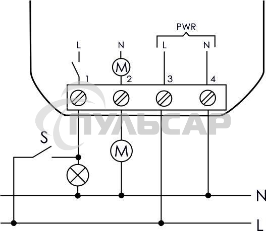 Реле времени PO-406 (задержка выкл. /управ. контактом 230В 8А 1НО IP20 монтаж в коробку d-60мм) F&F EA02.001.019