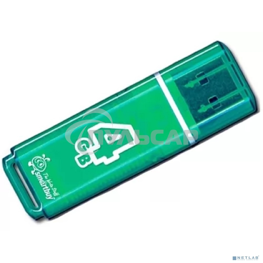 Флешка USB Smartbuy 4 Gb USB <USB 2.0> Smartbuy Glossy series Green (SB4 GbGS-G)