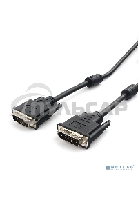 Кабель DVI-D dual link Cablexpert CC-DVI2L-BK-6, 25M/25M, 1.8м, CCS, черный, экран, феррит.кольца, пакет
