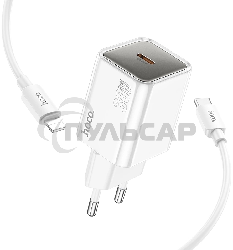 Сетевое зарядное устройство Hoco N47 Glorious 30W 3A (PD) белый PD30W