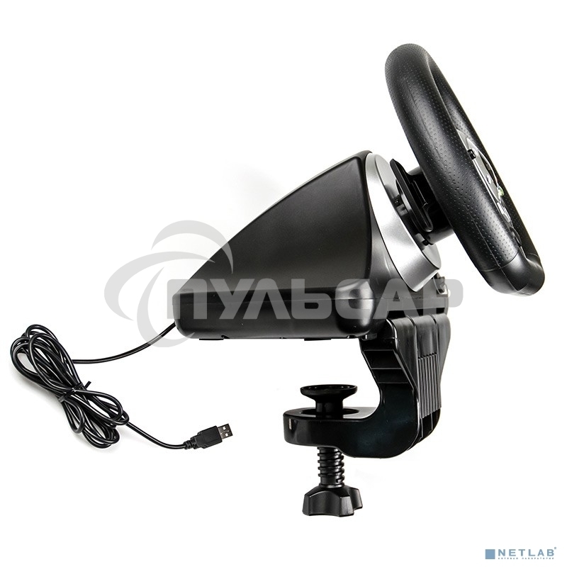 Игровой руль Dialog GW-135VR GranTourismo - эф.вибрации, 2 педали, рычаг ПП, PC USB