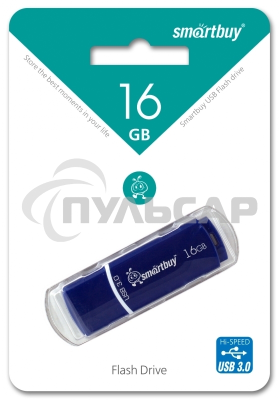Флешка USB Smartbuy 3.0 Flash 16 Gb,Crown Blue (SB16 GbCRW-Bl)