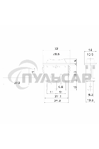 Выключатель клавишный Rexant 250V 10А (3с) ON-OFF-ON черный с нейтралью
