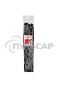 Хомут-стяжкa нейлоновая с тройным замком Rexant 500x4,8 мм, черная, упаковка 100 шт.