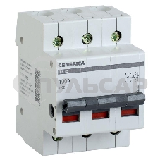 Выключатель нагрузки (мини-рубильник) 3п ВН-32 100А GENERICA ИЭК MNV15-3-100