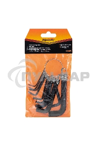 Набор ключей имбусовых HEX, 1,5–10 мм, 10 шт., оксидированные, на кольце Sparta 112665