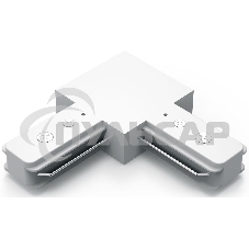 Коннектор для трековых шинопроводов Gauss угловой (L) белый