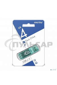 Флешка USB Smartbuy 4 Gb USB <USB 2.0> Smartbuy Glossy series Green (SB4 GbGS-G)