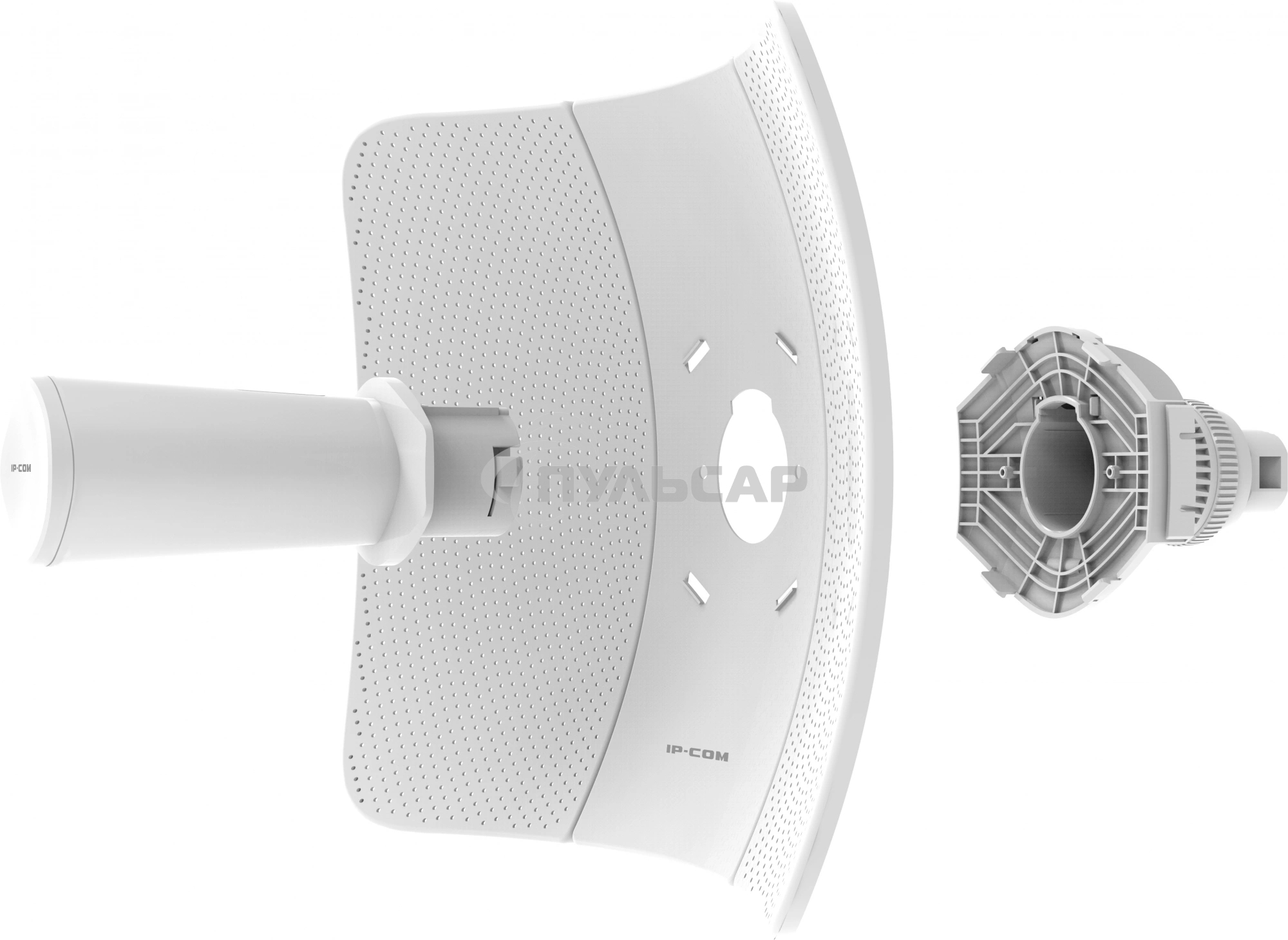 Наружный радиомост IP-COM iLBE-M5 большой дальности действия, 5 ГГц, до 433 Мбит/с, IP64, 1х23dbi, 1х100 Мбит/с, PoE