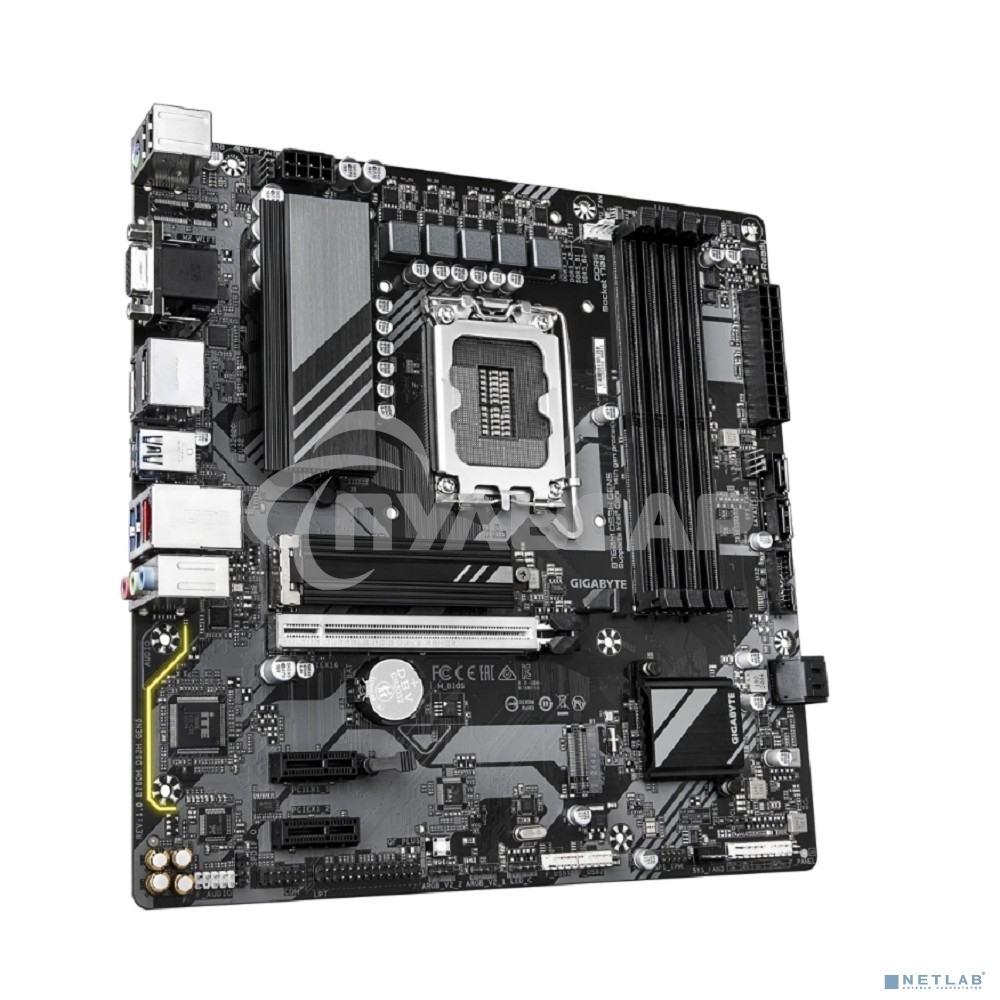 Материнская плата Gigabyte B760M DS3H GEN5 Soc-1700 Intel B760 4xDDR5 mATX AC`97 8ch(7.1) 2.5Gg RAID+VGA+HDMI+DP