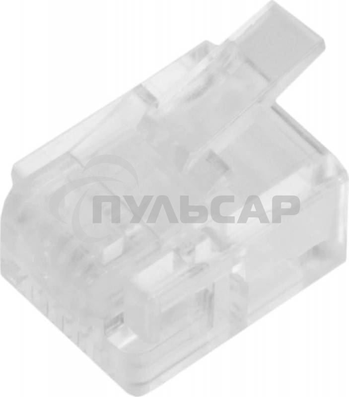 Коннектор медный Lanmaster TWT-PL12-6P4C/100 UTP RJ12 натуральный