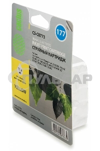 Картридж струйный Cactus CS-C8773 желтый для №177 HP PhotoSmart 3213/3313/8253/C5183/C6183/D7463 (11