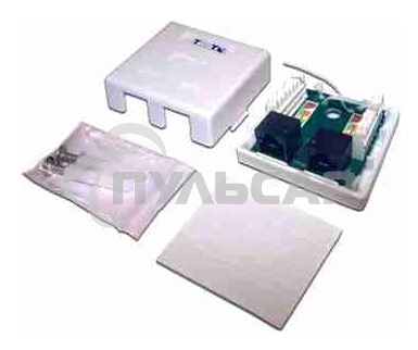 Розетка TWT (TWT-SM2-4512-WH) настенная 1 порт RJ-45 категории 5е и 1 порт RJ-12. UTP. белая