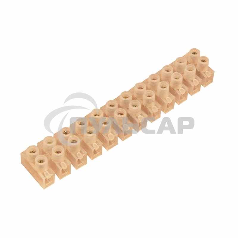 Клеммная колодка винтовая KВ-10 (4-10 мм²), ток 10 A, полиэтилен белый (ЗВИ) Rexant