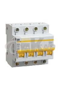 Выключатель автоматический Iek MVA20-4-063-C ВА47-29 4Р 63А 4,5кА х-ка С ИЭК