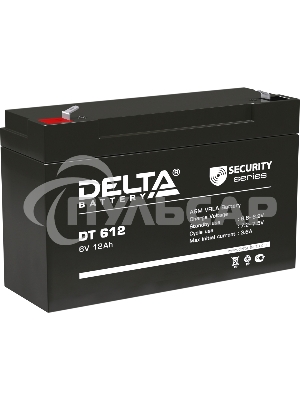 Аккумуляторная батарея Delta series DT, DT 612, voltage 6V, capacity 12Ah (discharge 20 hours)