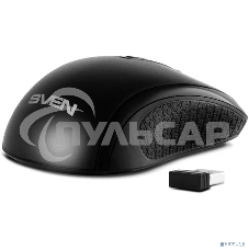 Мышь беспроводная SVEN RX-220W черный, 1600 dpi, радиоканал, USB, кнопки - 4