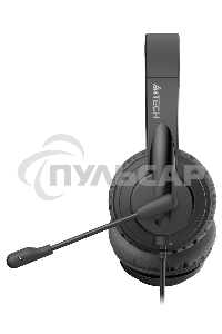 Наушники с микрофоном A4Tech HS-10 черный 2м