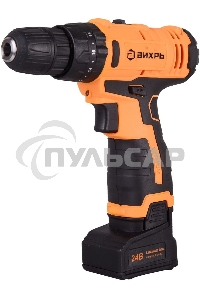 Дрель-шуруповерт Вихрь ДА-24Л-2кУ 72/14/19, Аккумуляторная, 24В, 2 АКБ, Ударная