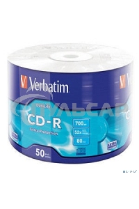 Диск CD-R Verbatim 700 Mb, 52x, Shrink (50), DataLife (50/600)