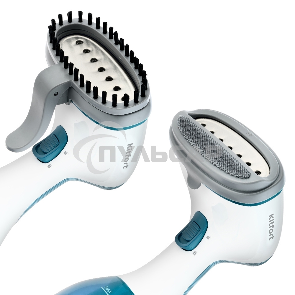 Отпариватель Kitfort КТ-916-1 / Мощность: 900-1100 Вт.Объем резервуара для воды: 220 мл.голубой