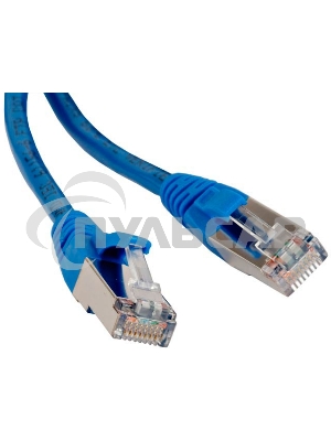Патч-корд Hyperline PC-LPM-STP-RJ45-RJ45-C5e-0.5M-LSZH-BL Патч-корд F/­UTP, экранированный, Cat.5e, LSZH, 0.5 м, синий