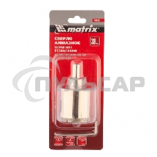 Сверло алмазное Matrix по керамограниту, 38 х 67 мм, 3-гранный хвостовик