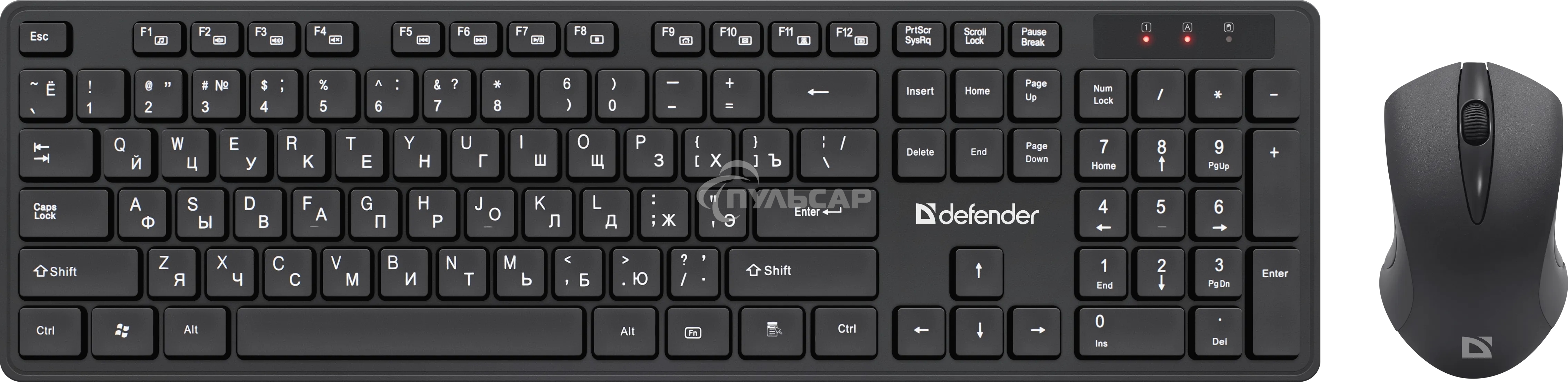 Комплект клавиатура + мышка Defender LIMA C-993 RU черный