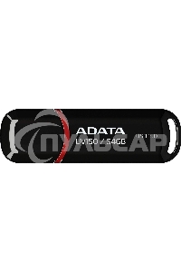 Флешка USB ADATA UV150 (AUV150-64G-RBK), 64 Gb, USB 3.0, R/W 100/40, черный