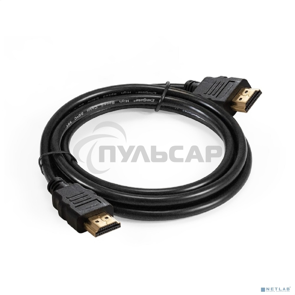 Кабель HDMI ExeGate EX-CC-HDMI-1.5 (19M/19M, 1,5м, v1.4b, позолоченные контакты)