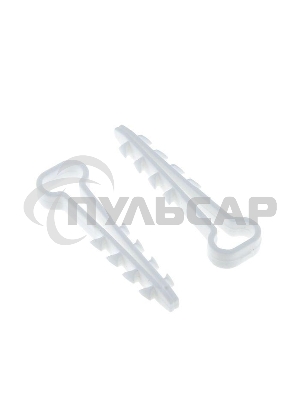 Дюбель-хомут d6х12мм для плоского кабеля полипропилен белый (уп.50шт) EKF plc-cd-6x12w
