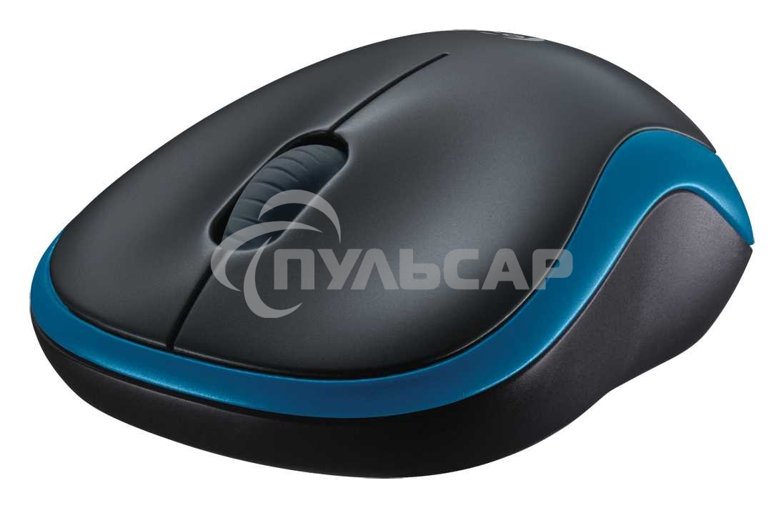 Мышь беспроводная Logitech M185 синий, 1000 dpi, радиоканал, USB, кнопки - 3