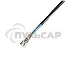 Кабель витая пара Rexant F/UTP, категория 5e, ZH нг(А)-HF, 4PR, 24AWG, внешний, черный, 305 м